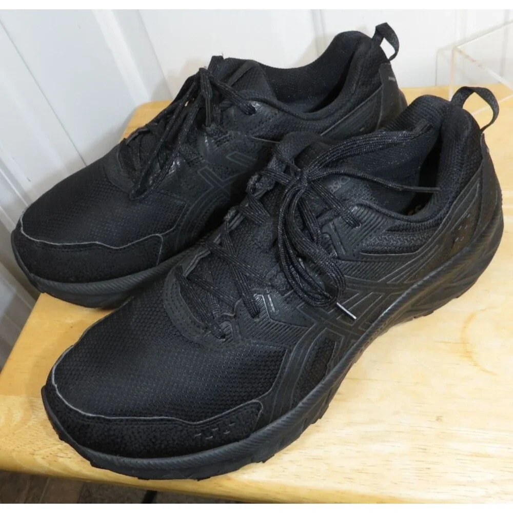 Asics Gel-Venture 10 Men's Sz 10.5 Extra Wide Black Trail Running Shoes 1011B488
